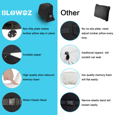 Car headrest memory foam headrest neck pillow pillow office waist cushion cushion car seat neck pillow waist support