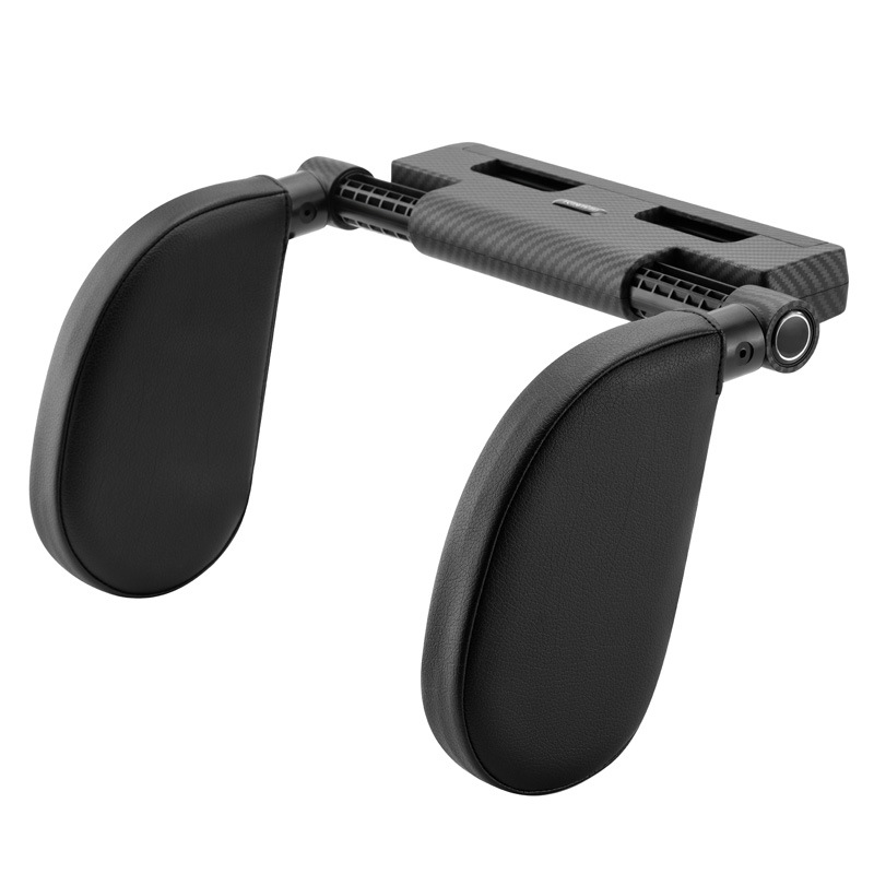 Car headrest with invisible hooks and aromatherapy box