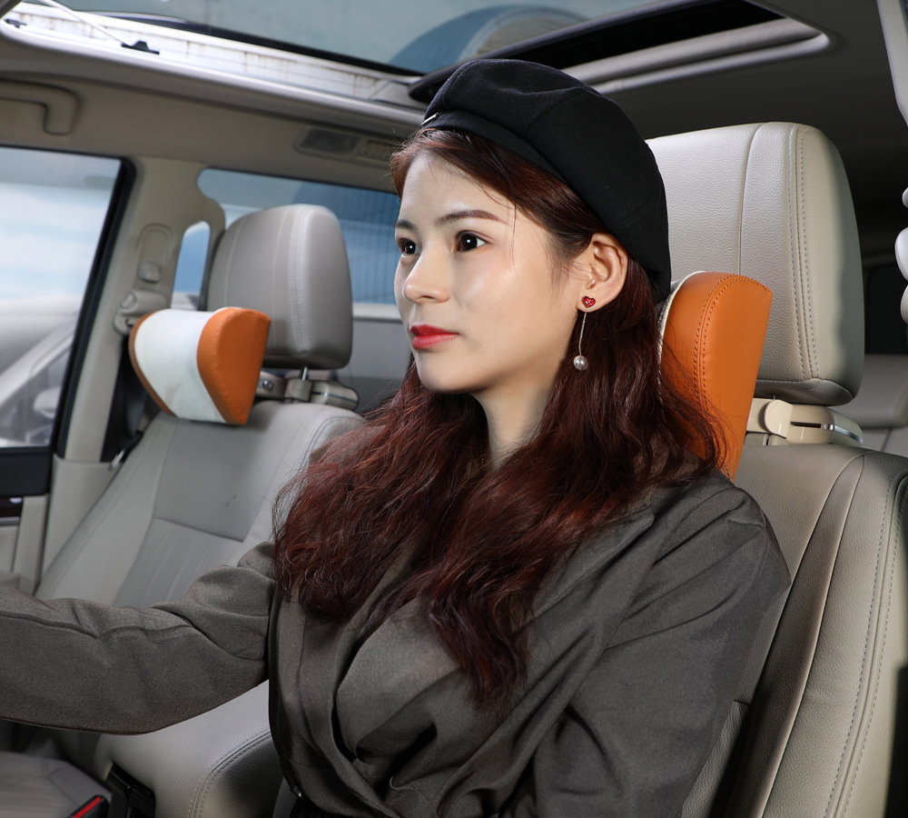 Car headrest multi-function adjustable memory foam headrest car pillow bracket storage hook